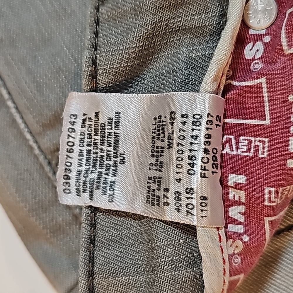 VTG Levi's 511 Skinny Slim Cutoffs Shorts Bermuda Jorts Distressed Hem Gray‎ 28 - Picture 8 of 11